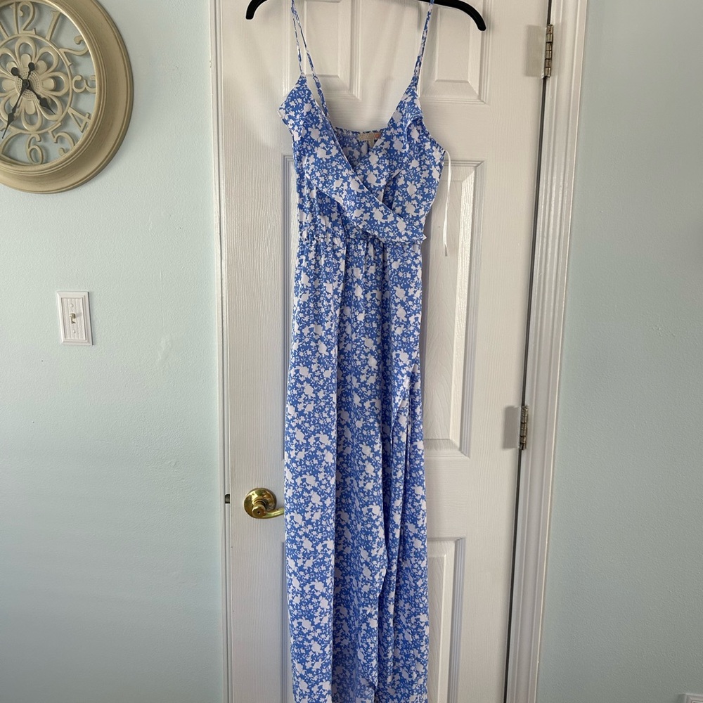 GB Girls Blue Floral Maxi Dress